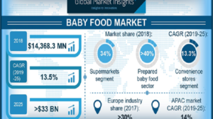 Baby Food Market Size Is Anticipated To Witness Significant Growth By 2025