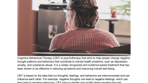 Cognitive Behavioral Therapy